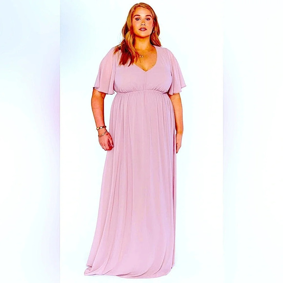 Show Me Your Mumu Emily Empire Maxi Dress in antique rose size 3X - Picture 7 of 9